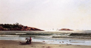  Thompson Canvas - Indian Rock Narragansett Bay beachside Alfred Thompson Bricher